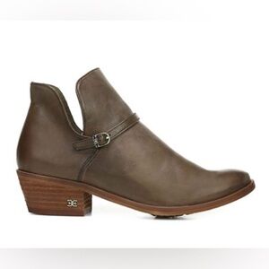 Sam Edelman Palmer Leather Ankle Bootie Size 7 1/2 Brown